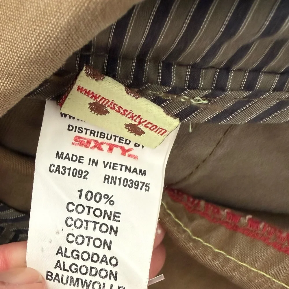 Miss Sixty Brown Cotton Halter Overall Jumpsuit Women's size 30 - Picture 13 of 14